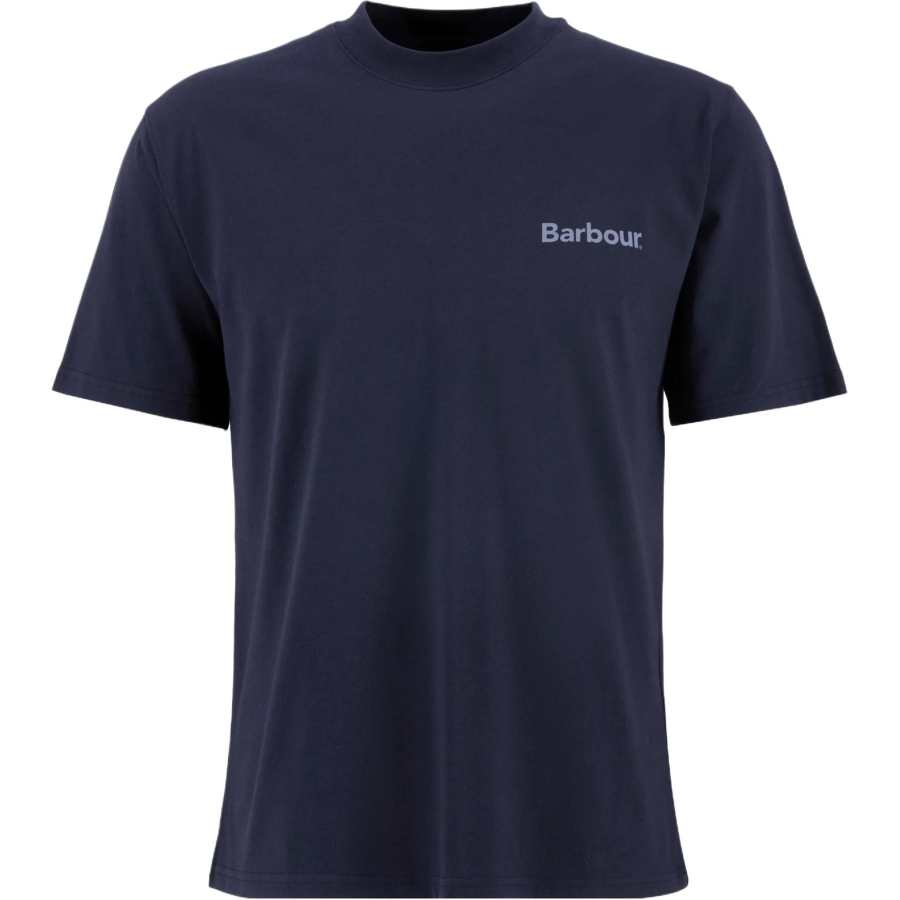 BARBOUR T Shirts Men's Marine Blue Crew Neck Moderate Straight Fit