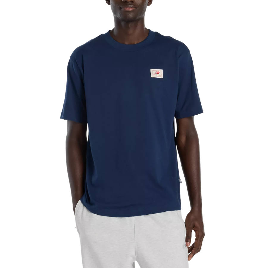 New Balance New Balance T Shirts Men's Blue Crew Neck Moderate