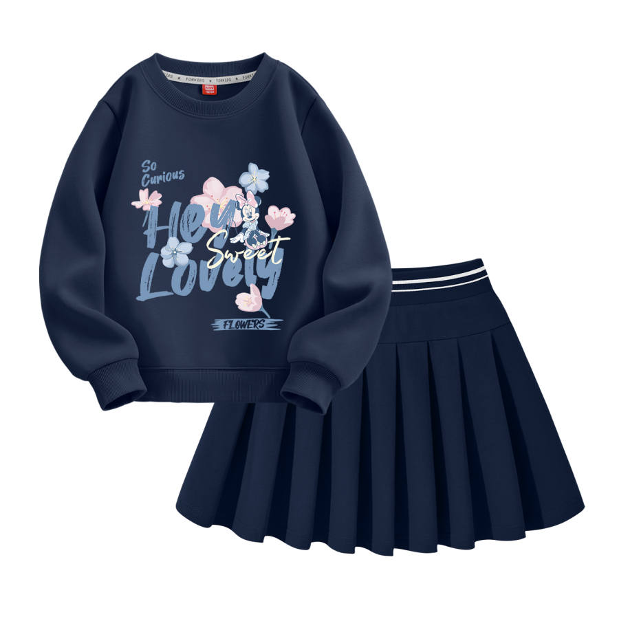 Disney Kids Two Piece Skirt Sets Crew Neck Moderate Short