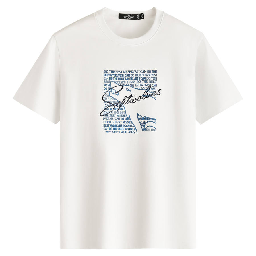 SEPTWOLVES SEPTWOLVES T Shirts Men's Crew Neck
