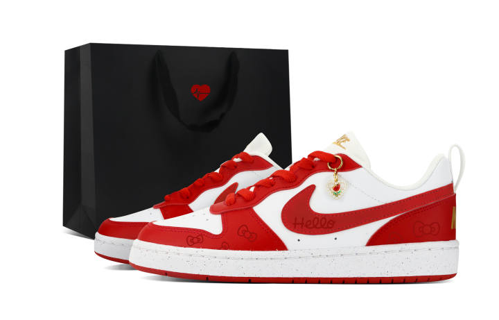 Nike Nike Court Borough Low top Skateboard Shoes Red Teenagers