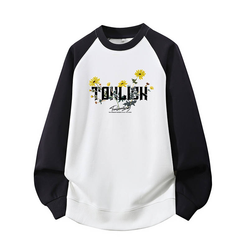 Tonlion Sweatshirts Unisex Crew Neck Moderate Regular