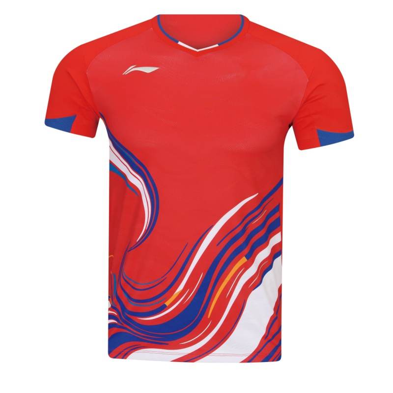 Li-Ning Li Ning Badminton Competition Collection Badminton Jersey Unisex Vermilion