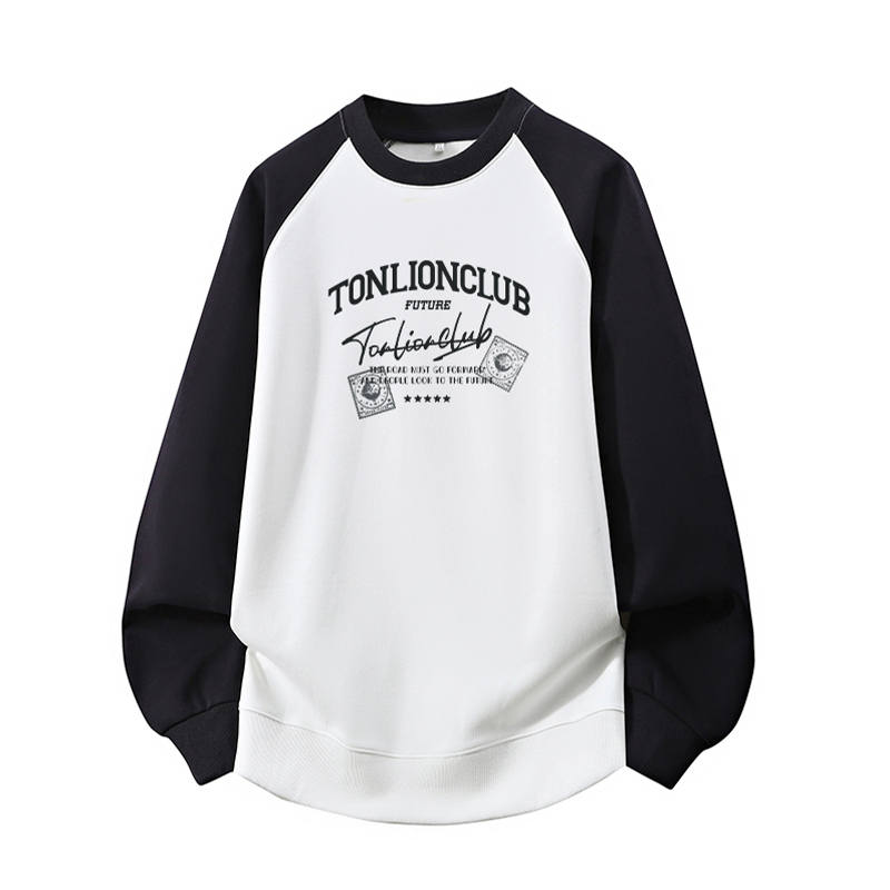 Tonlion Sweatshirts Unisex Crew Neck Moderate Regular