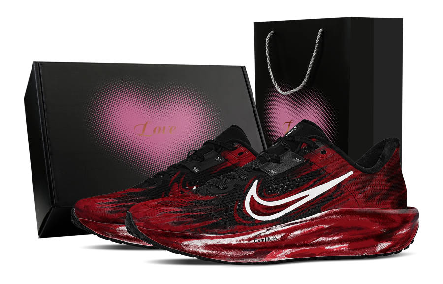 Nike Nike Quest 6 Rebound Low top Casual Training City Commuting Running Shoes Men's Black Red