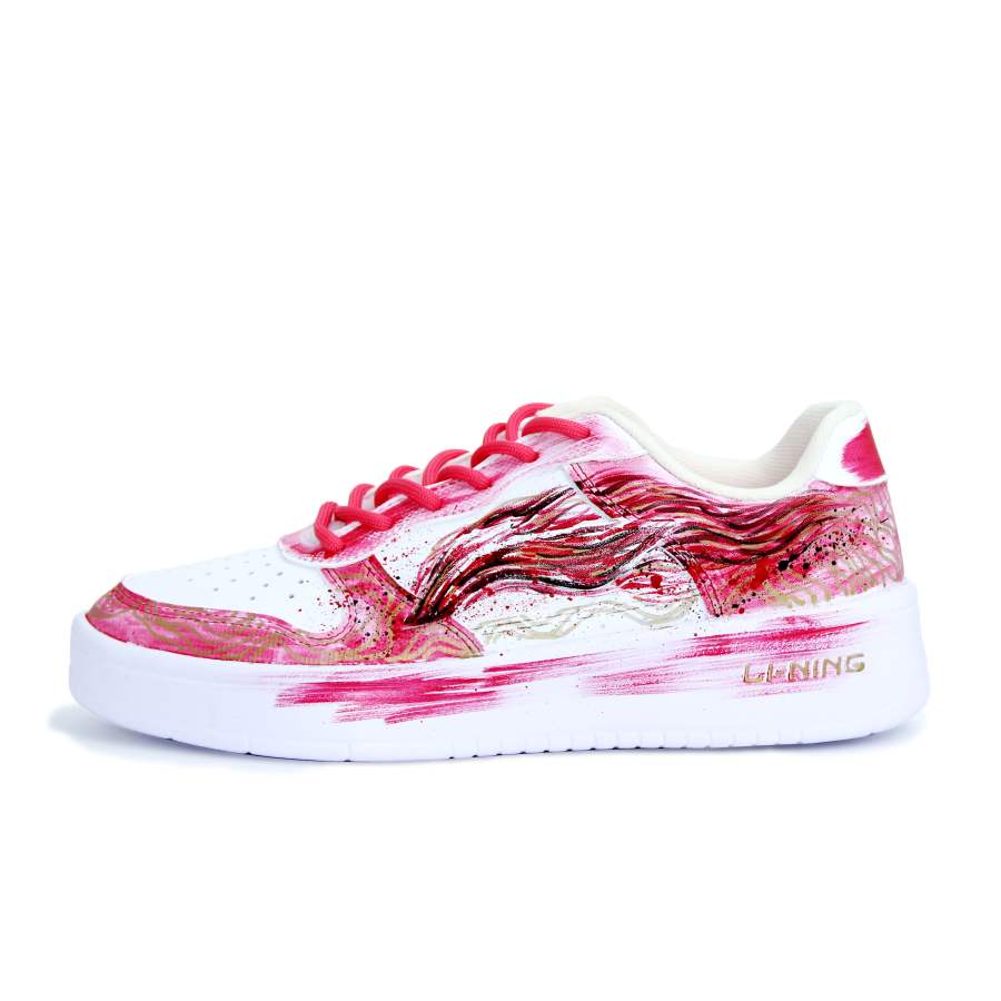 Li-Ning Li Ning Floating Boat Lightweight And Breathable Low top Skateboard Shoes Women's Red