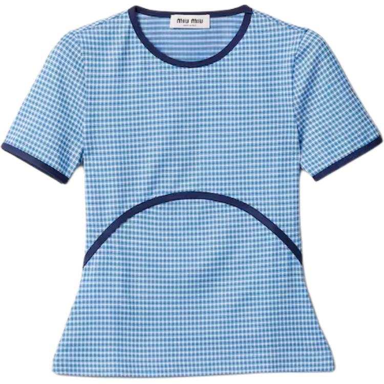 MIU MIU Knitwear Women's Light Blue Crew Neck Moderate Other