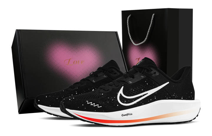 Nike Nike Quest 6 Rebound Low top Casual Training City Commuting Running Shoes Men's Black White Gray