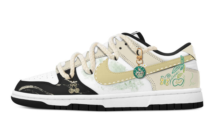 Nike Nike Dunk Morning Mist Spring Dust Leather Abrasion Resistant Lightweight Cushioning Slip Resistant Low top