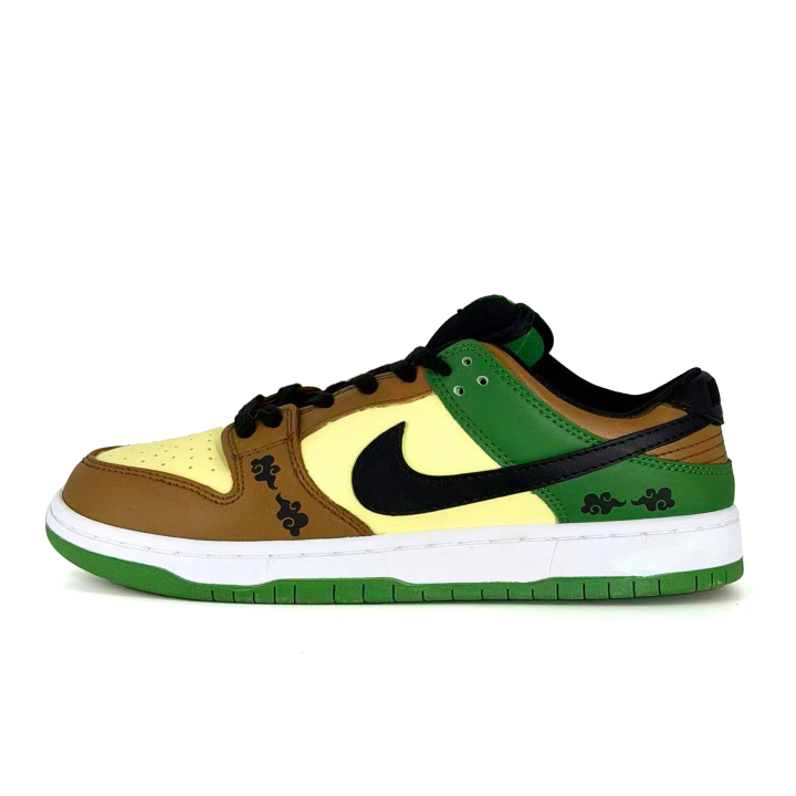 Nike Nike Dunk SB Cow Split Leather Thermal Abrasion Resistant Slip Resistant Low top Skateboard Shoes Unisex Green Brown