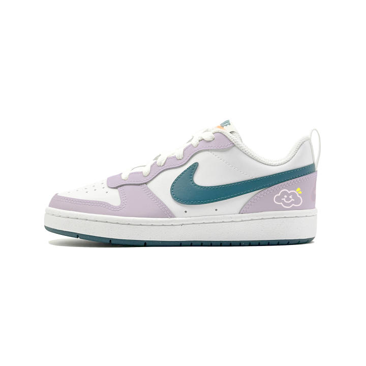 Nike Nike Court Borough 2 Dusty Purple Mist Leather Slip Resistant Abrasion Resistant Cushioning Low top