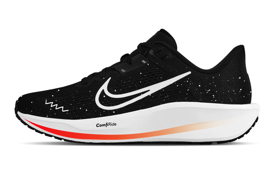 Nike Nike Quest 6 Rebound Low top Casual City Commuting Training Running Shoes Men's Black White Gray