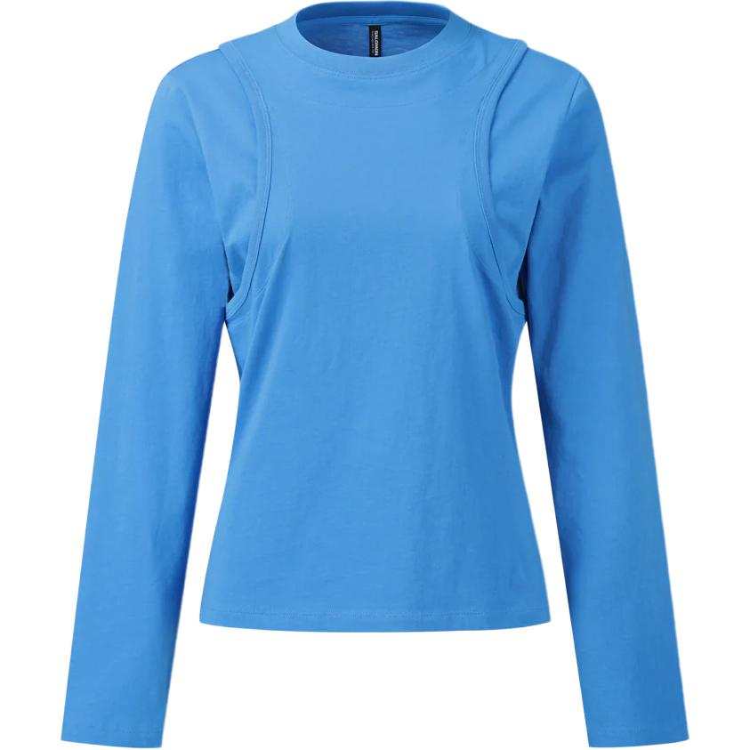 SALOMON T Shirts Women's Blue Coral Crew Neck