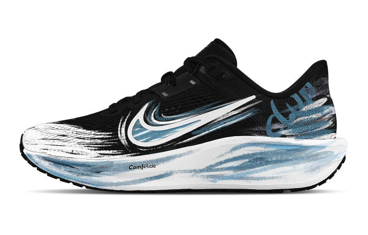 Nike Nike Quest 6 Rebound Low top Casual City Commuting Training Running Shoes Men's Black White Blue