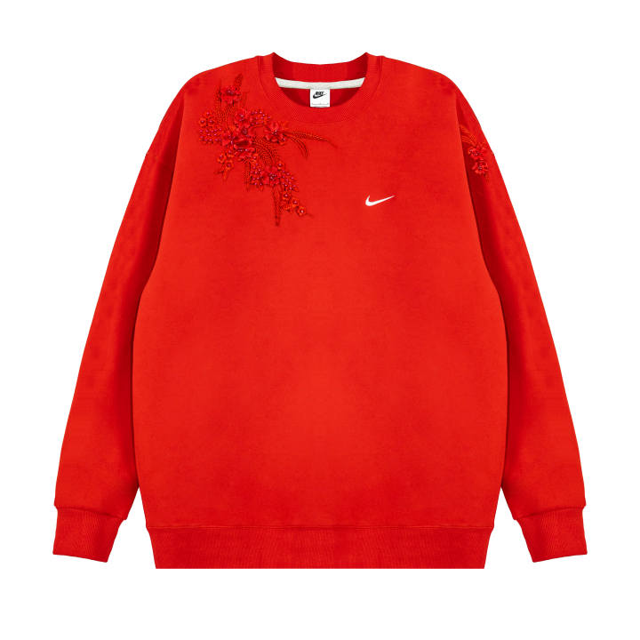 Nike Nike Sweatshirts Unisex Red Crew Neck Moderate Regular