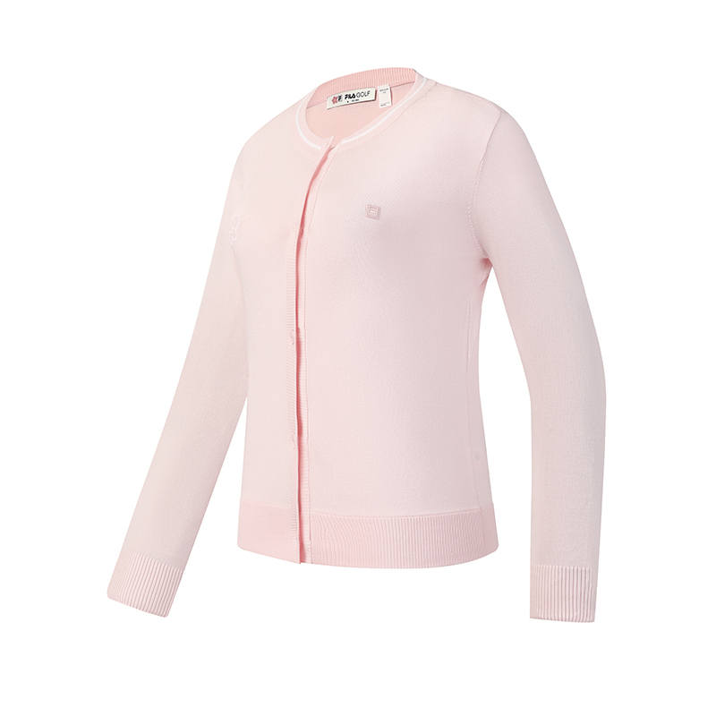 FILA Golf Knitwear Women's Potpourri Crew Neck Moderate Cardigan