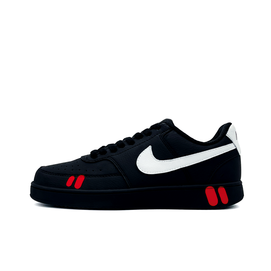 Nike Nike Court Vision 1 Glutinous Red Path Marker Synthetic Leather Slip Resistant, Abrasion Resistant, Breathable