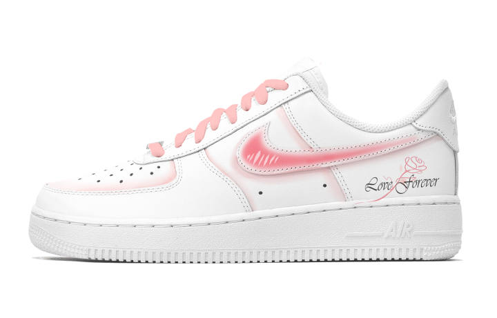 Nike Nike Air Force 1 Rose Milk Puff Leather Slip Resistant Abrasion Resistant Slip Resistant Abrasion Resistant Low top