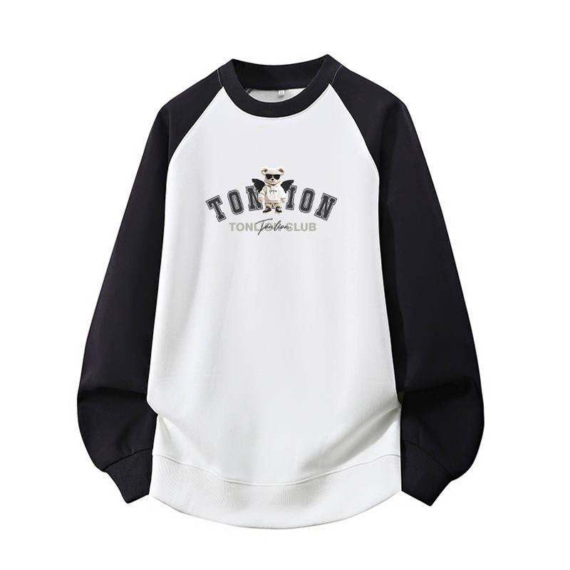 Tonlion Sweatshirts Unisex Crew Neck Moderate Regular