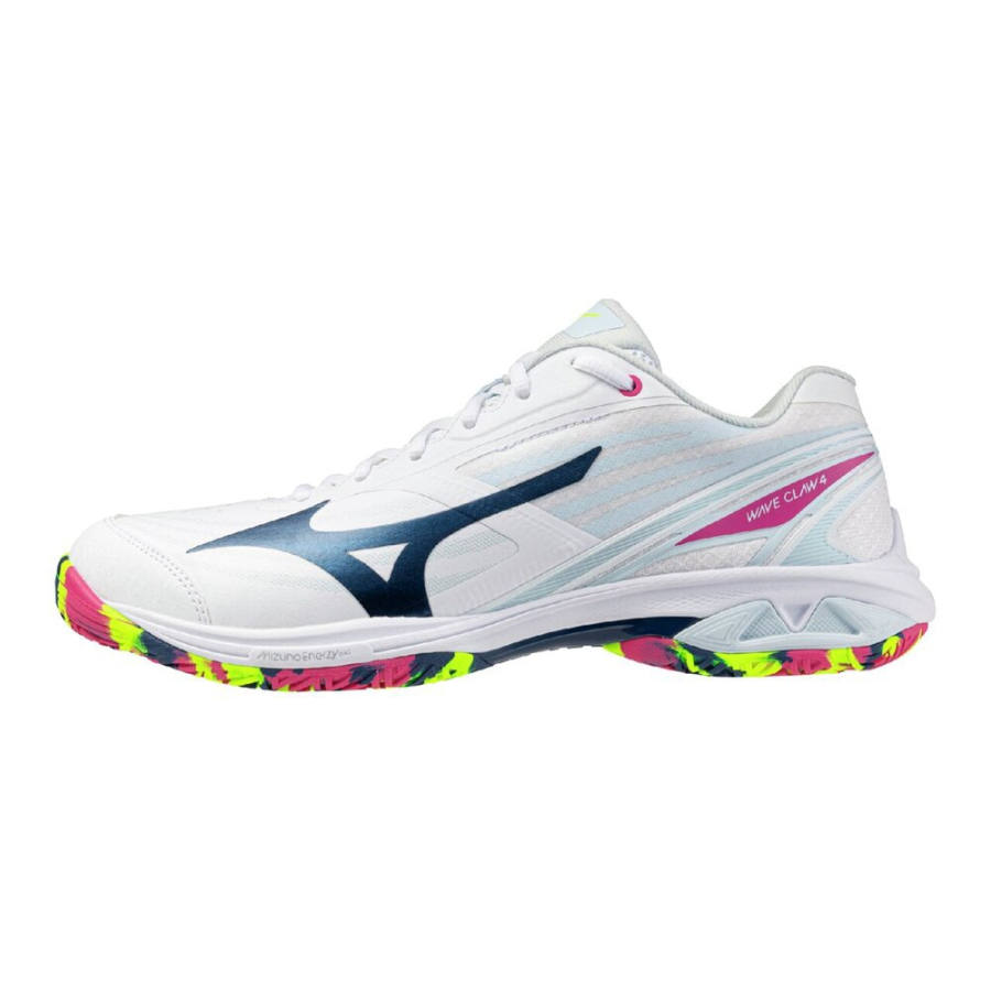 Mizuno Wave Claw 4 Textile, Leather Comfortable Round Toe Abrasion Resistant Low top Badminton Shoes Unisex