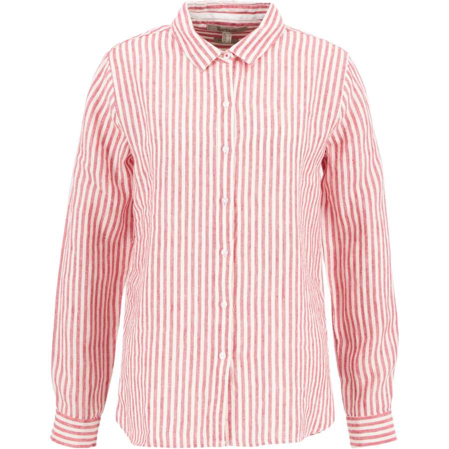 BARBOUR Shirts Women's Red Stripes Lapel Moderate