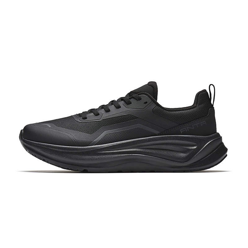 Anta Cushioning Slip Resistant Cushioning Slip Resistant Low top Walking Shoes Men's Basic Black