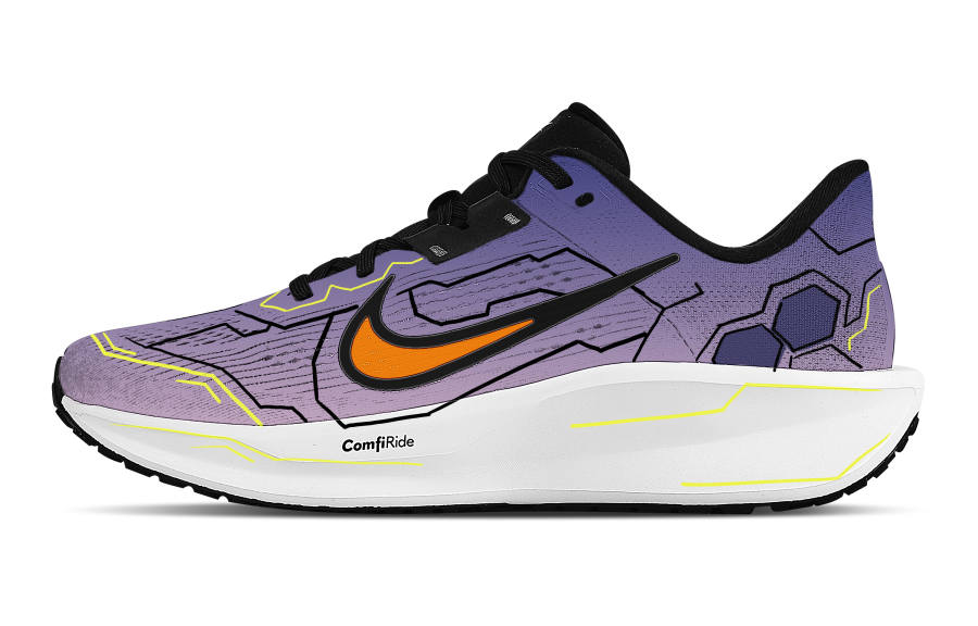 Nike Nike Quest 6 Rebound Low top Casual City Commuting Training Running Shoes Men's Black White Purple