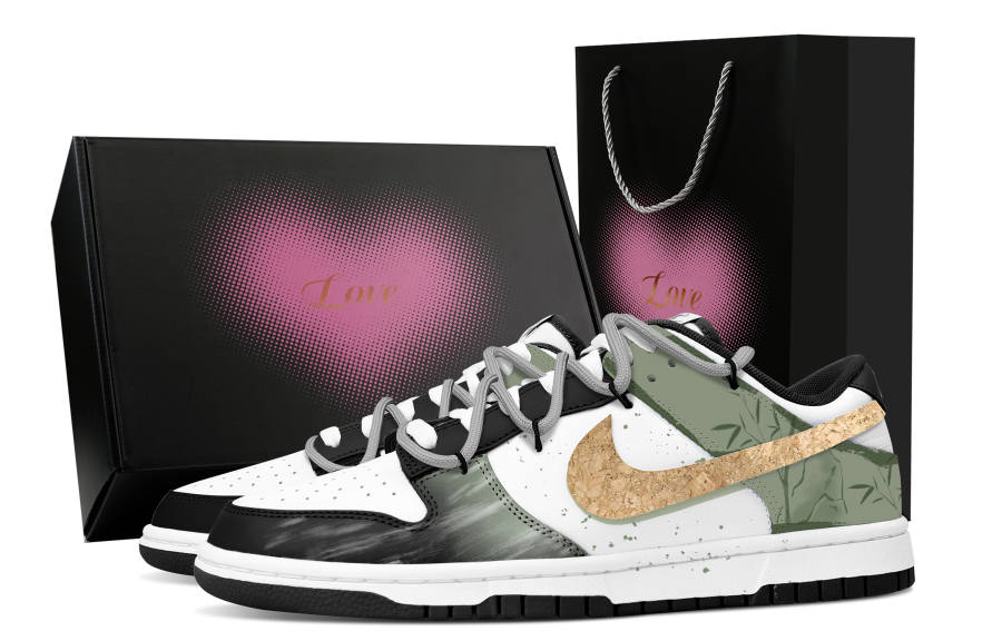 Nike Nike Dunk Spring Song Bamboo Sea, Heart Box Leather Abrasion Resistant Low top Skateboard Shoes Unisex Green
