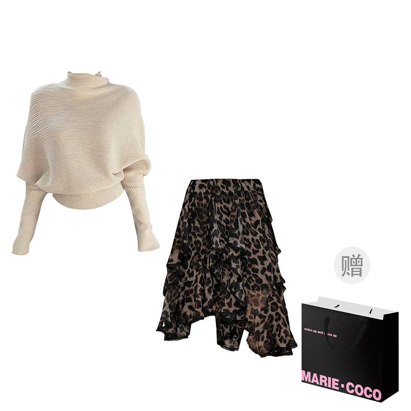 MARIE·COCO Two Piece Skirt Sets Women's Crew Neck Moderate Mid Length