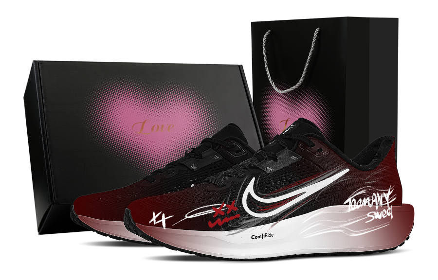 Nike Nike Quest 6 Rebound Low top Casual Training City Commuting Running Shoes Men's Black White Red