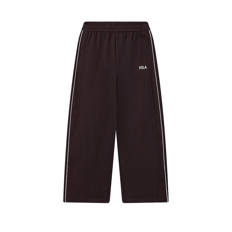 FILA ORIGINALE Knitted Fabric Pants Women's Rotten Wood Umber