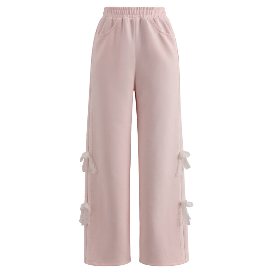 SNBL Casual Pants Women's Pink Moderate Wide Leg Pants
