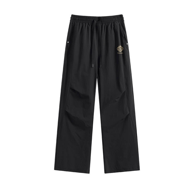 Tonlion Casual Pants Unisex Moderate Parachute Pants
