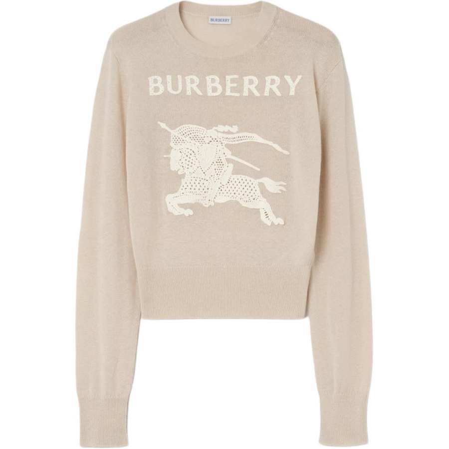 Burberry Ekd Crochet-Detail Knitted Sweater