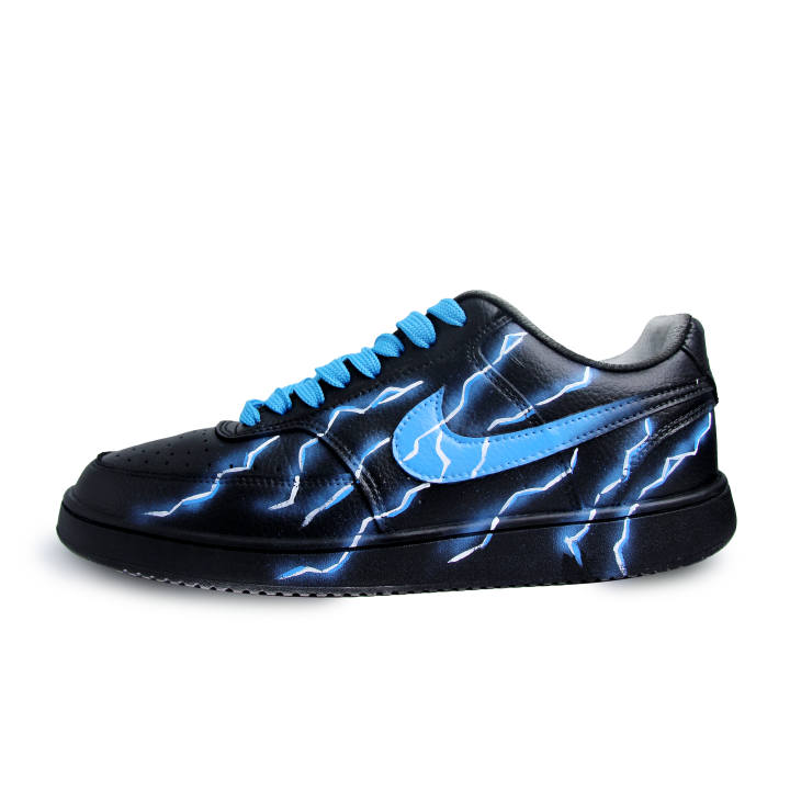 Nike Nike Court Vision 1 Synthetic Leather Hand Drawn Graffiti Lightweight And Breathable Low top Skateboard Shoes Unisex