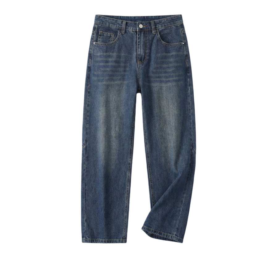 Hodo Jeans Unisex Dark Blue Moderate Straight Fit Pants