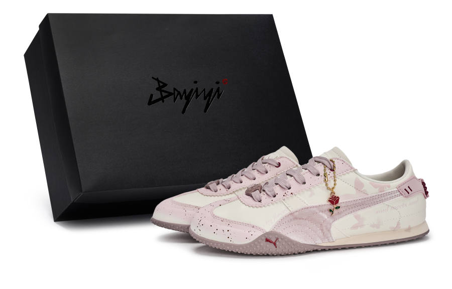 PUMA Bella UT 811 Manufacturing, Romantic Confession, Special Shoe Box Low top Casual Shoes Women's White Pink