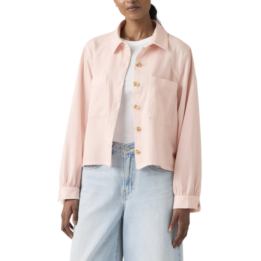 Levis Levis Shirts Women's Pink Pointed Collar Thin Workwear