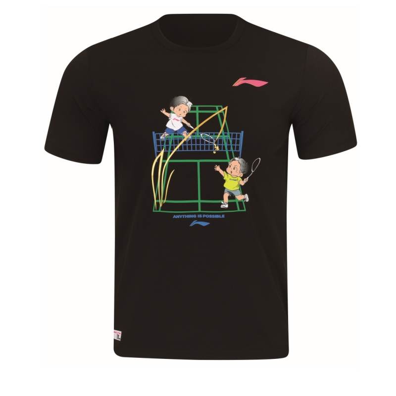 Li-Ning Li Ning Badminton Collection T Shirt Unisex Black