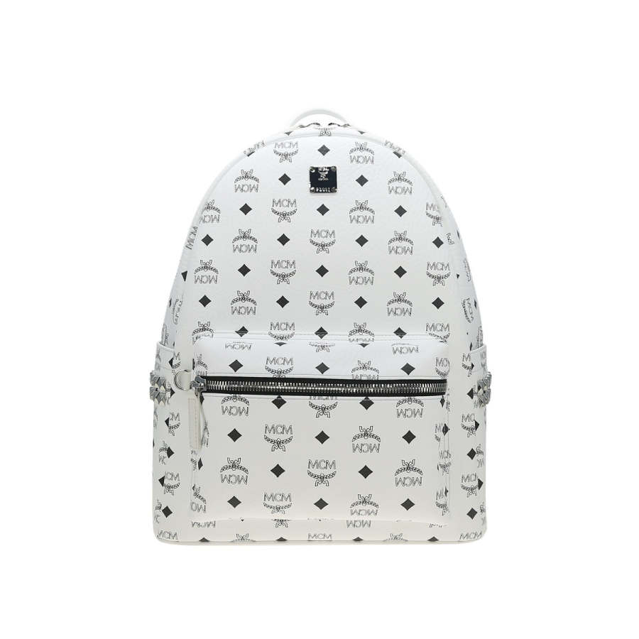 MCM MCM Stark Nappa Leather Trim Backpack Unisex White