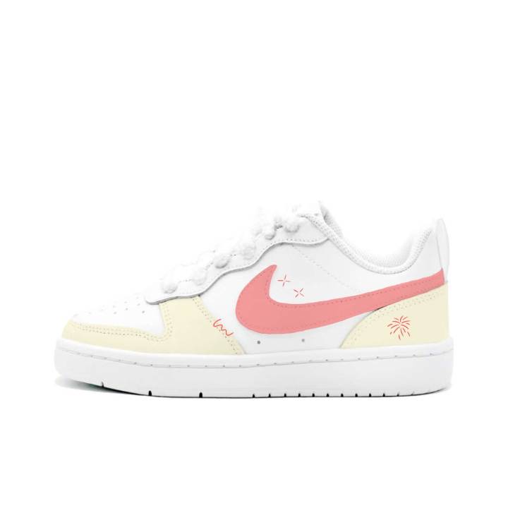 Nike Nike Court Borough 2 Honey Glow, Kung Fu Rabbit Leather Cushioning Abrasion Resistant Slip Resistant