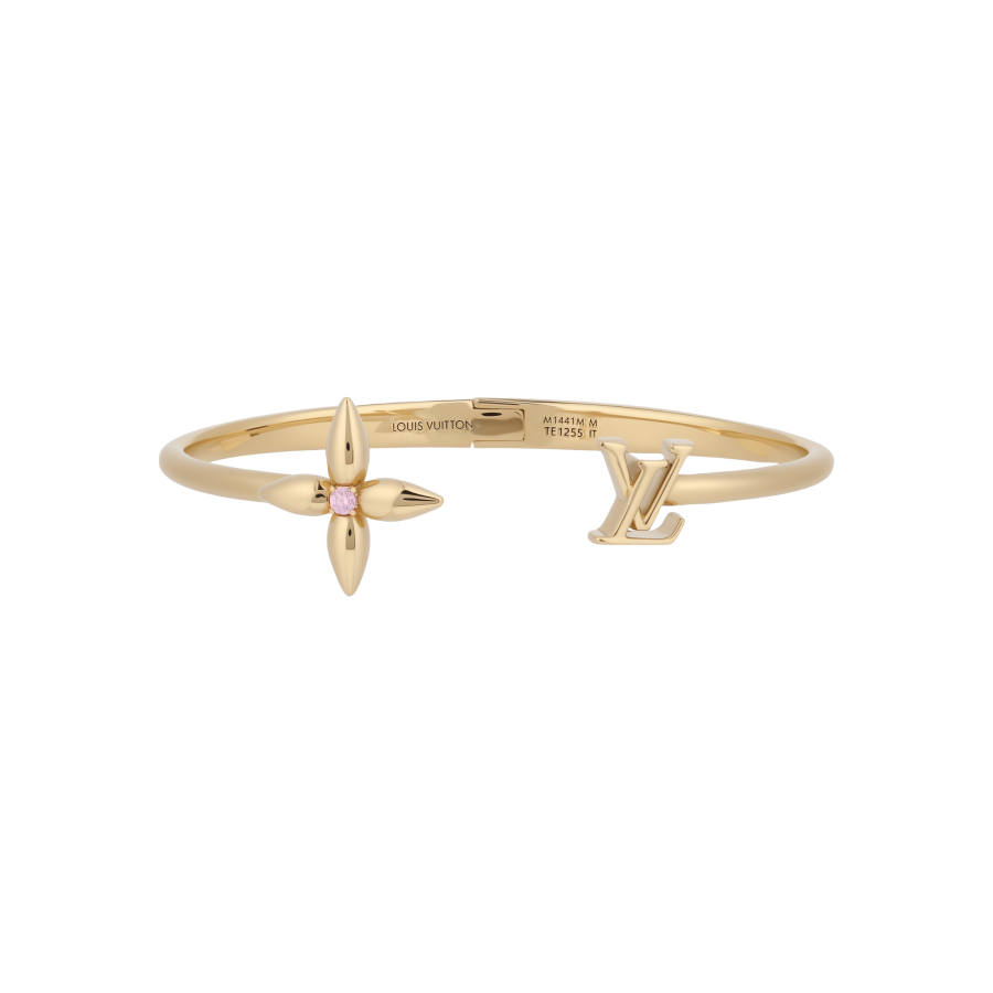LOUIS VUITTON Louisette Crystal Bangles Women's Gold