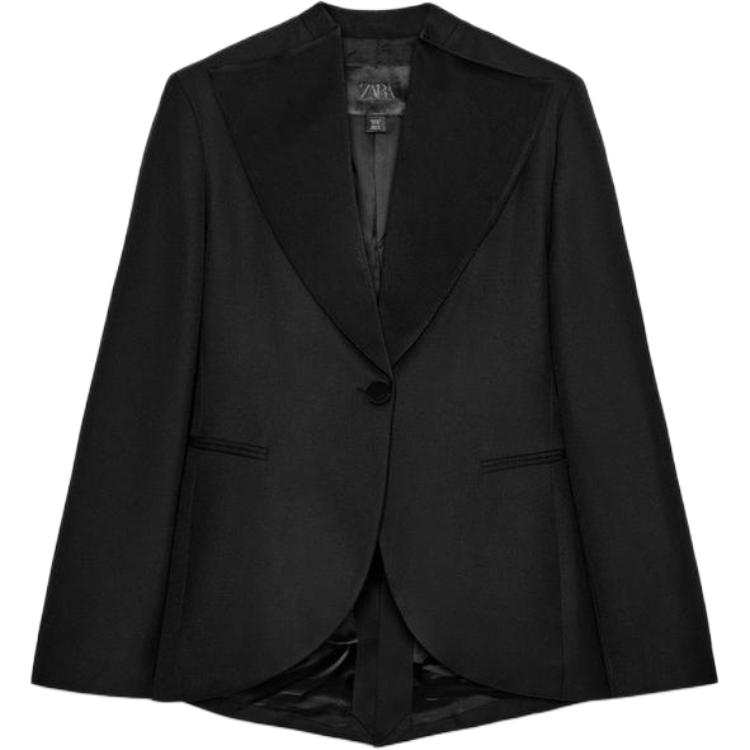 ZARA ZW Business Suits Women's Black Lapel Moderate