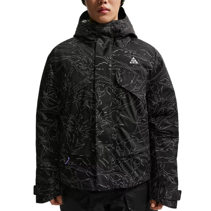 Nike Nike ACG Puffer Jackets Men's Black/Mountain Peak White Hooded Moderate Other