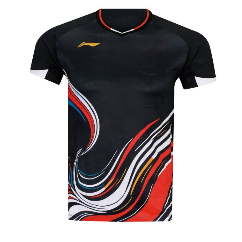Li-Ning Li Ning Badminton Competition Collection Badminton Jersey Unisex Black