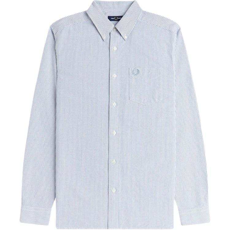 FRED PERRY FRED PERRY Shirts Men's Blue BLA Lapel Moderate