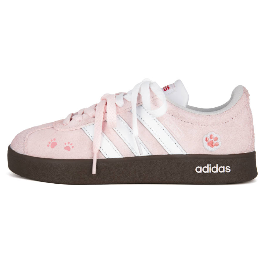Adidas Adidas VL COURT 2.0 Kitten Has Arrived Abrasion Resistant Abrasion Resistant Low top Skateboard Shoes Unisex Light Pink