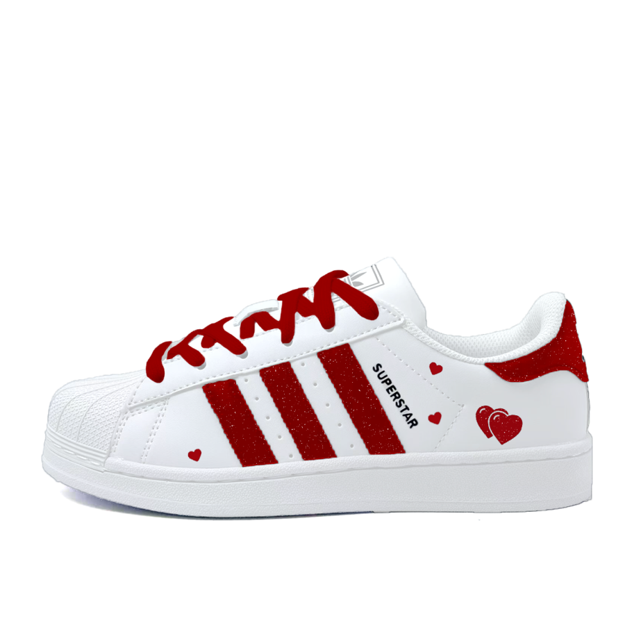 Adidas Originals SUPERSTAR Heart Island Low top Skateboard Shoes Women's White