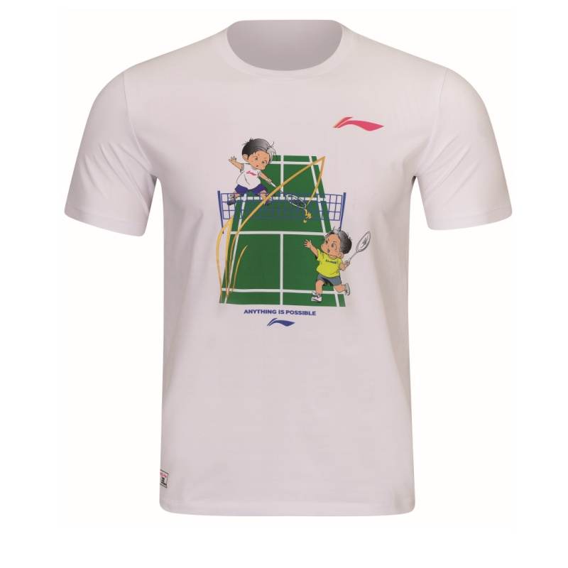 Li-Ning Li Ning Badminton Collection T Shirt Unisex White