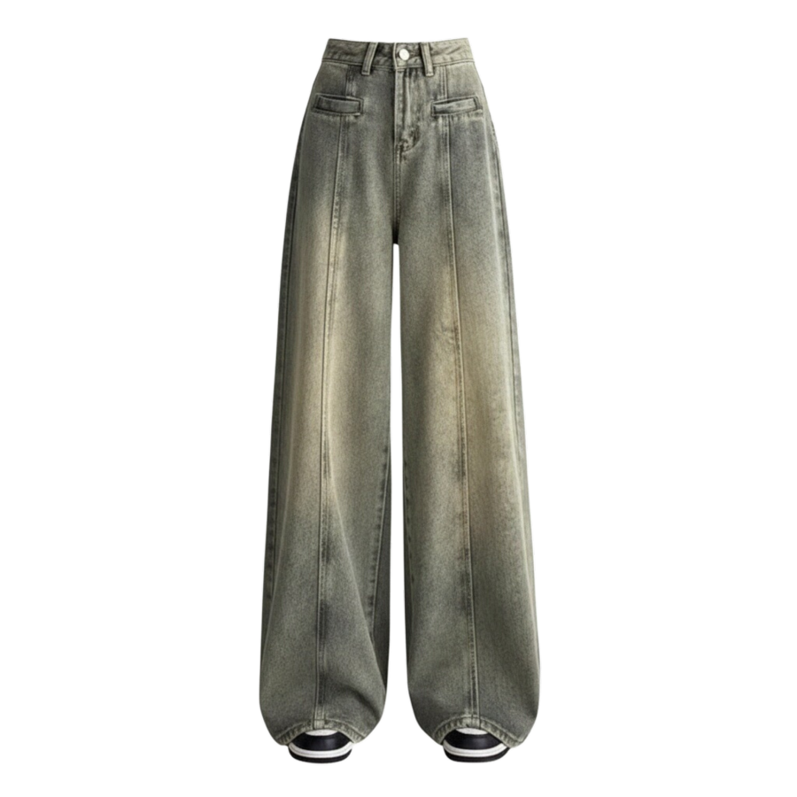 Sugarfunk Jeans Women's Vintage Fleece Lined Moderate Wide Leg Pants